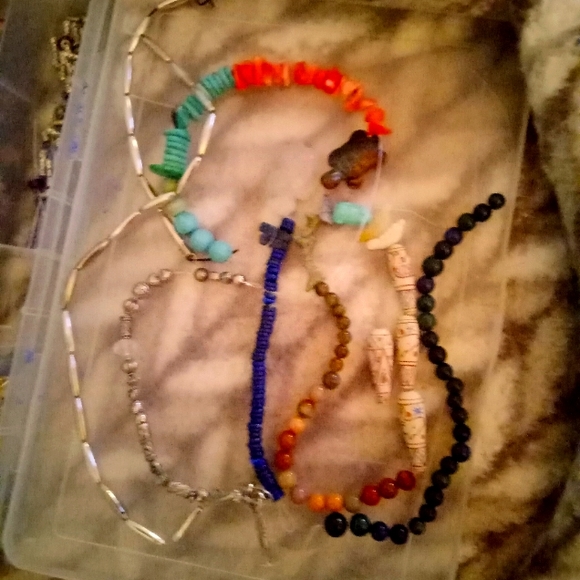 Turquoise, onyx, coral stone beads etc. - Picture 1 of 2